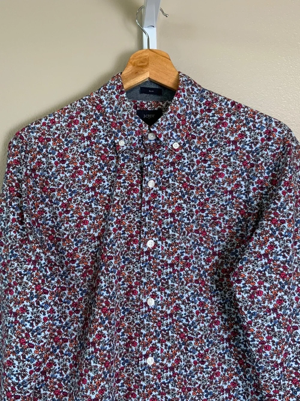 J. Crew Floral Printed Slim Fit Casual Button Down Shirt